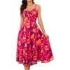 image:imageHomRain Womens Floral Spaghetti Strap Summer Maxi Dress for Wedding Guest Formal Party Brunch Vacation OutfitsRed Orange Floral