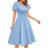 image:imageHomRain Womens Glitter Sparkly Cocktail Dresses Flare and Fit Bridesmaid Dress for Wedding Guest Homecoming Graduation DressSequinblue