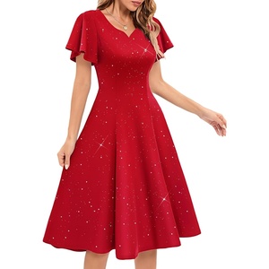 image:imageHomRain Womens Glitter Sparkly Cocktail Dresses Flare and Fit Bridesmaid Dress for Wedding Guest Homecoming Graduation DressSequinred