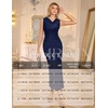 image:imageHomRain Sparkly Cowl Neck Cocktail Dresses for Women Evening Party Sleeveless Summer Formal Wedding Guest DressNavy