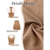 image:imageHomRain Sparkly Halter Cocktail Dresses Sequin A Line Short Party Dress for Homecoming with Layered Ruffle HemChampagne