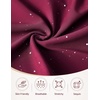 image:imageHomRain Bodycon Ruched Summer Wedding Guest Dresses for Women Sleeveless Midi Sparkly Mesh Dress Sexy Tight Cocktail DressBurgundy