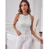 image:imageHomRain Sequin Tanks Tops for Women Summer Slim Fit Sexy Disco Top Sleeveless Crewneck Sparkly Club Outfits BlouseWhite