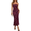 image:imageHomRain Summer Midi Wedding Guest Dress for Women Floral Formal Cocktail Dress Strapless Vacation Beach DressesBurgundy