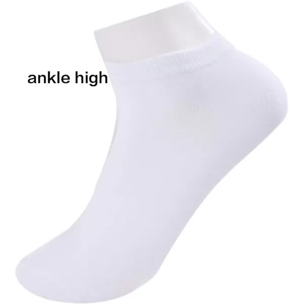 Allegra K Athletic Low Cut Ankle Socks-Stretch Cuffs Soft 10 Pairs