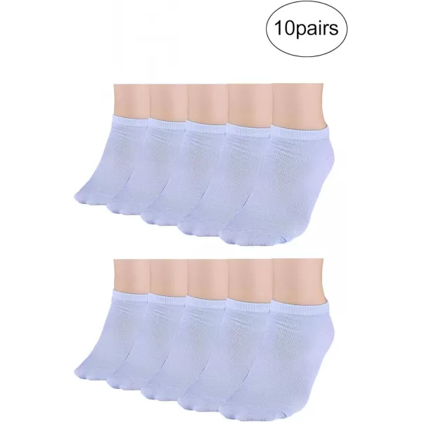 Allegra K Athletic Low Cut Ankle Socks-Stretch Cuffs Soft 10 Pairs