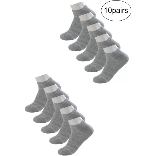 Allegra K Athletic Low Cut Ankle Socks-Stretch Cuffs Soft 10 Pairs