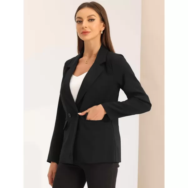 Allegra K Double Breasted Work Office Blazer for Women Long Sleeve Blazers Suit Jacket with Pocket