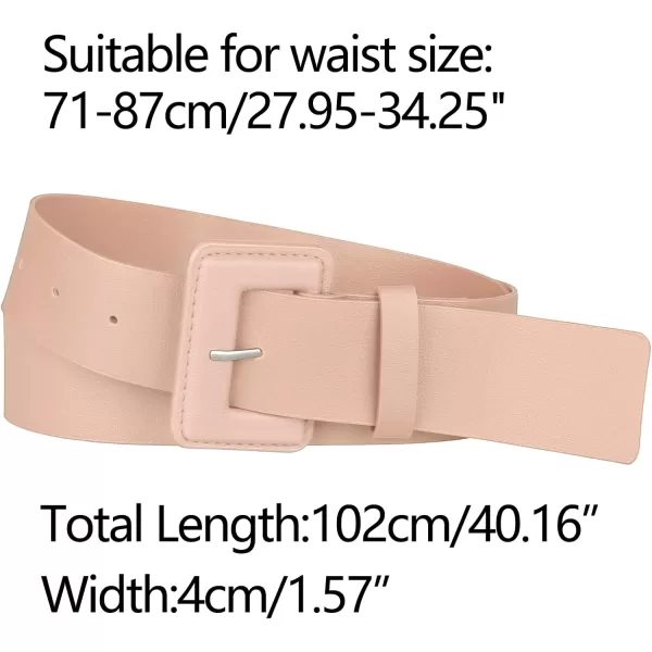 Allegra K Ladies Waist Belts for Dress Belts Adjustable Rectangle Buckle