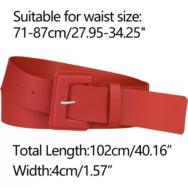 Allegra K Ladies Waist Belts for Dress Belts Adjustable Rectangle Buckle