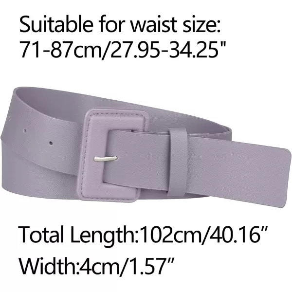 Allegra K Ladies Waist Belts for Dress Belts Adjustable Rectangle Buckle