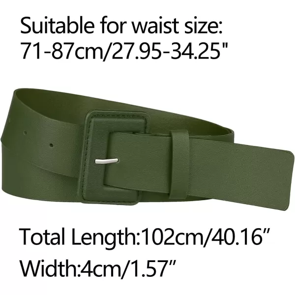 Allegra K Ladies Waist Belts for Dress Belts Adjustable Rectangle Buckle