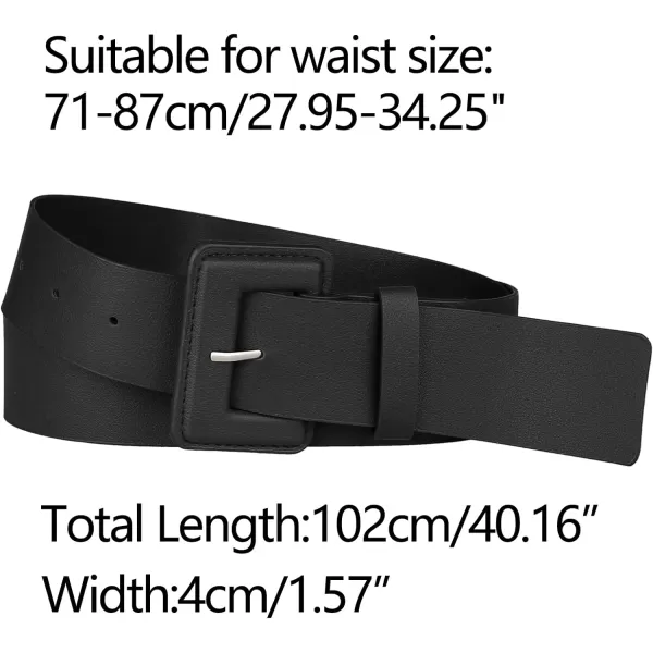 Allegra K Ladies Waist Belts for Dress Belts Adjustable Rectangle Buckle