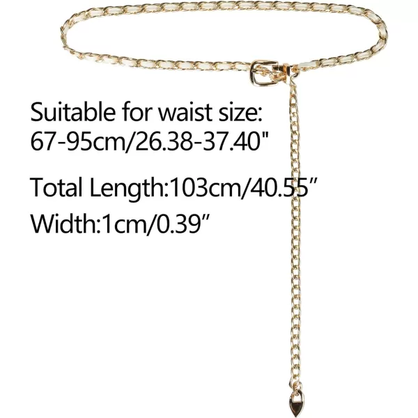 Allegra K Rhinestone Belt for Women Sparkle Chain Plus Size Waist Belt for Jeans Tunic Dresses