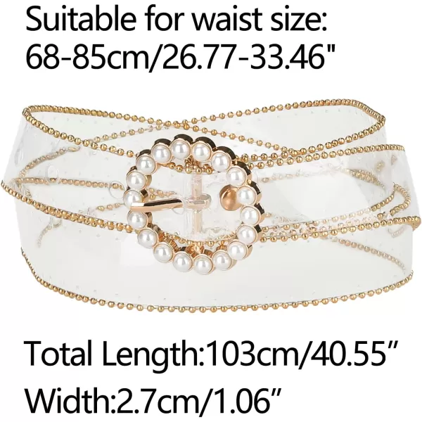 Allegra K Stylish Womens Clear Waist Belts for Dresses Transparent Belts Pin Buckle