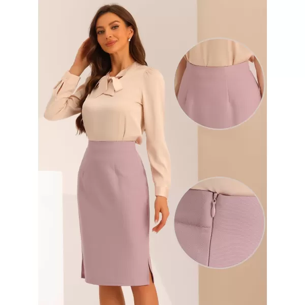 Allegra K Wear to Work Pencil Skirts for Women's Knee Length High Waist Basic Business Suit Skirt