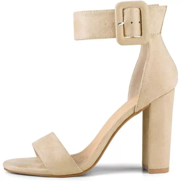 Allegra K Women's Ankle Strap Block High Heel Sandals