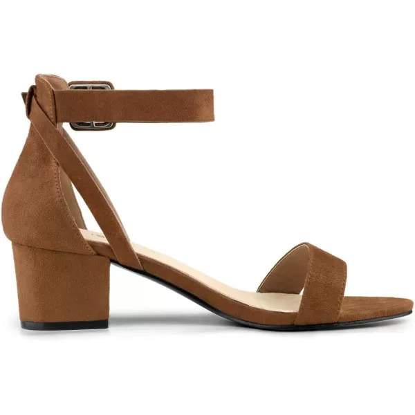 Allegra K Women's Ankle Strap Block Low Heel Sandal