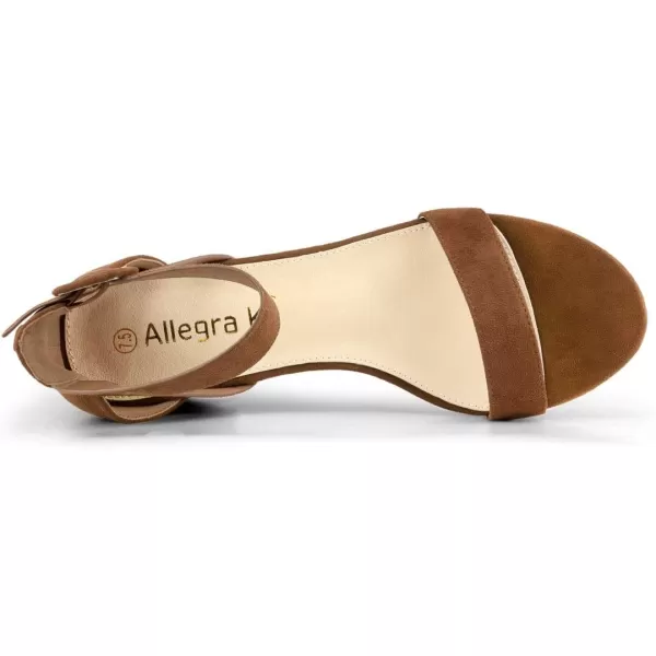 Allegra K Women's Ankle Strap Block Low Heel Sandal