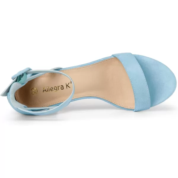 Allegra K Women's Ankle Strap Block Low Heel Sandal