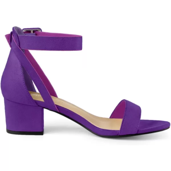 Allegra K Women's Ankle Strap Block Low Heel Sandal
