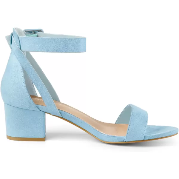 Allegra K Women's Ankle Strap Block Low Heel Sandal
