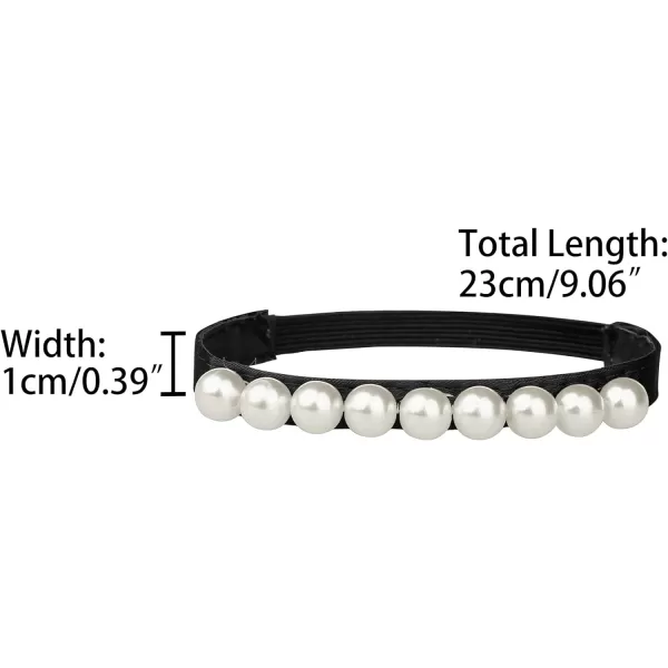 Allegra K Women's Beads Shoe Laces Elastic Detachable Shoe Strap for Heels 2 Pairs