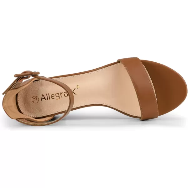 Allegra K Women's Block Low Heels Ankle Strap Sandals