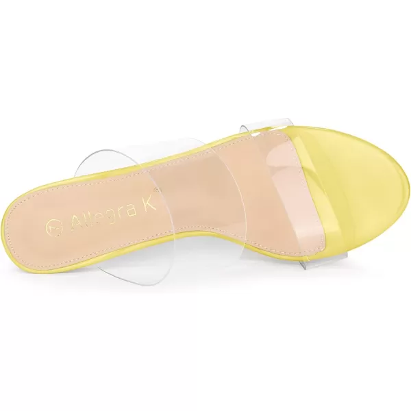 Allegra K Women's Clear Slide Stiletto Heel Clear Sandals
