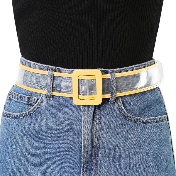 Allegra K Womens Clear Waist Belt Plus Size Skinny Belts for Jeans Dresses