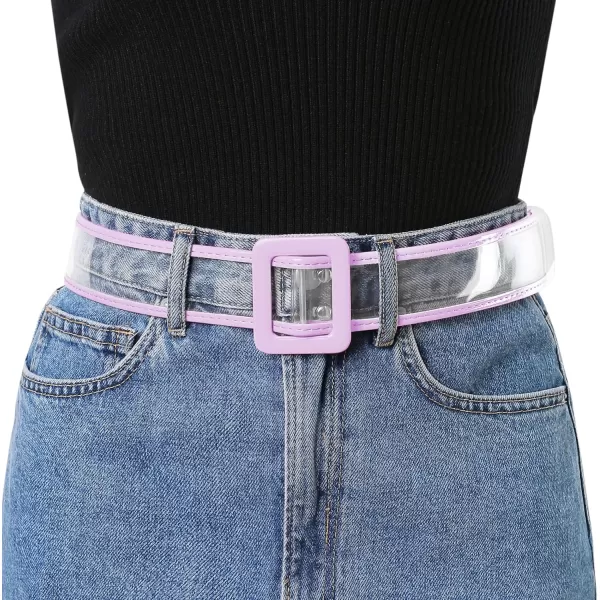 Allegra K Womens Clear Waist Belt Plus Size Skinny Belts for Jeans Dresses