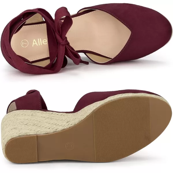 Allegra K Women's Closed Toe Espadrilles Wedges Tie Up Wedge Sandals