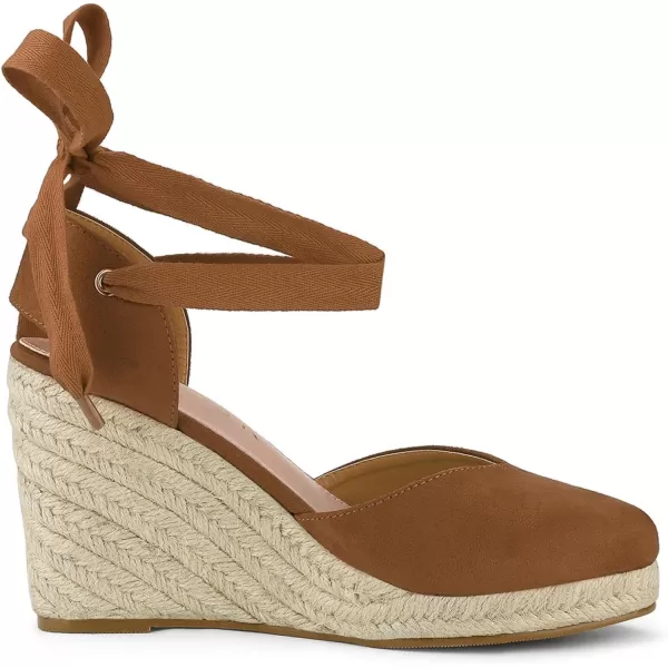 Allegra K Women's Closed Toe Espadrilles Wedges Tie Up Wedge Sandals