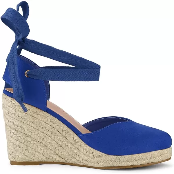 Allegra K Women's Closed Toe Espadrilles Wedges Tie Up Wedge Sandals