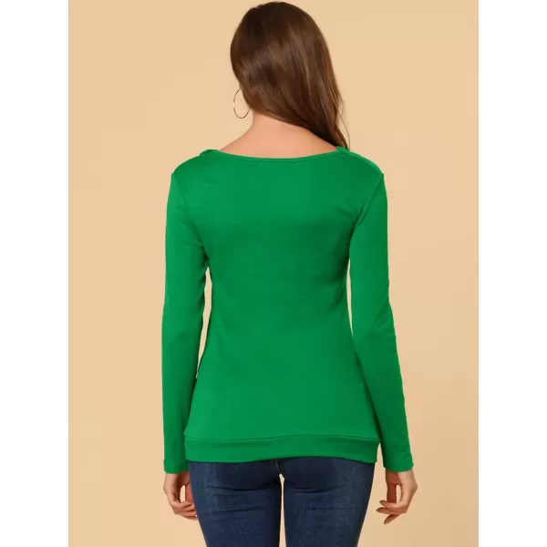 Allegra K Women's Cowl Neck Long Sleeves Buttons Decor Ruched Top