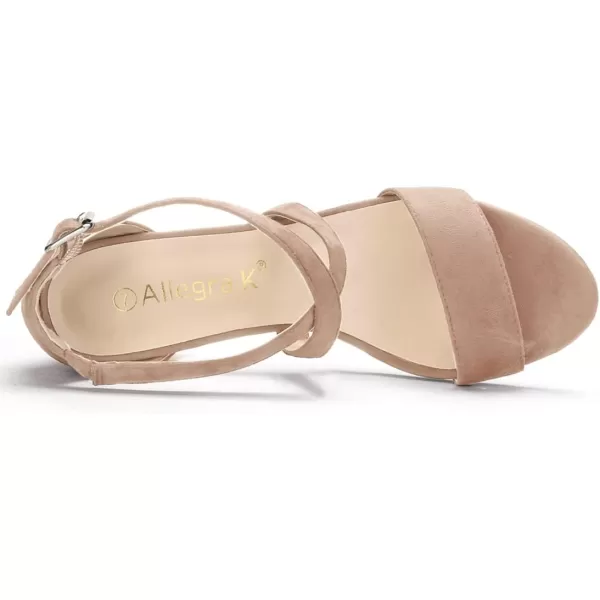 Allegra K Women's Crisscross Ankle Strap Block Heel Sandals