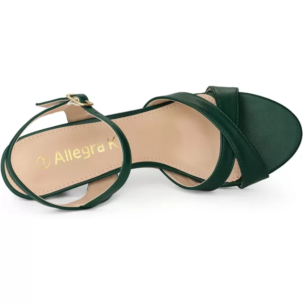 Allegra K Women's Cross Straps Kitten Heel Sandals