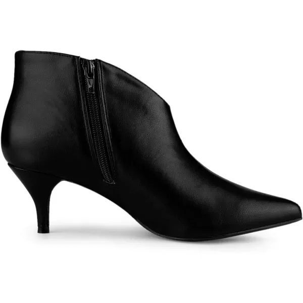 Allegra K Women's Cutout Pointy Toe Stiletto Heels Boots Ankle Booties