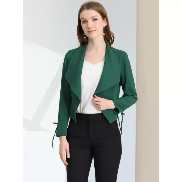 Allegra K Women's Elegant Open Front Cardigan Jacket Work Office Business Suit Blazer