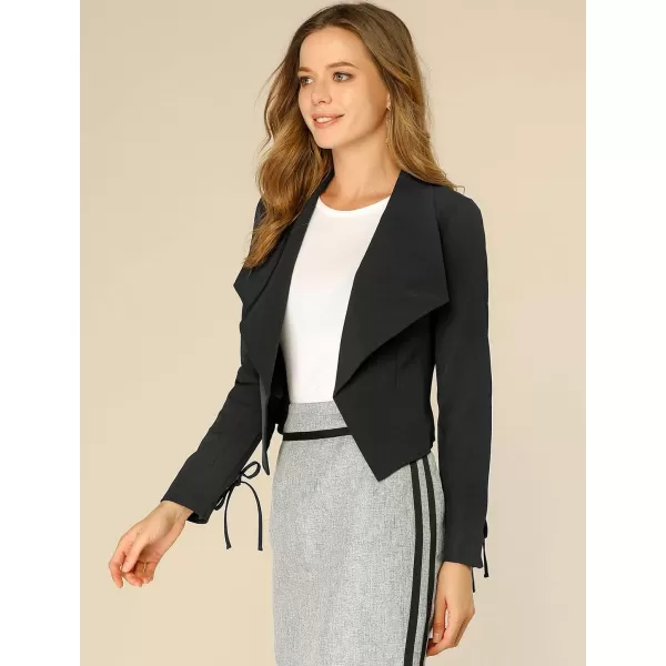 Allegra K Women's Elegant Open Front Cardigan Jacket Work Office Business Suit Blazer