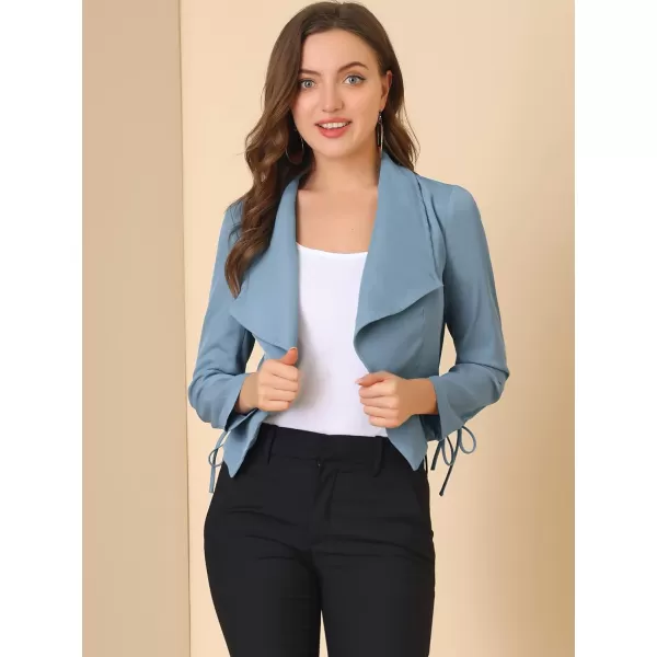 Allegra K Women's Elegant Open Front Cardigan Jacket Work Office Business Suit Blazer