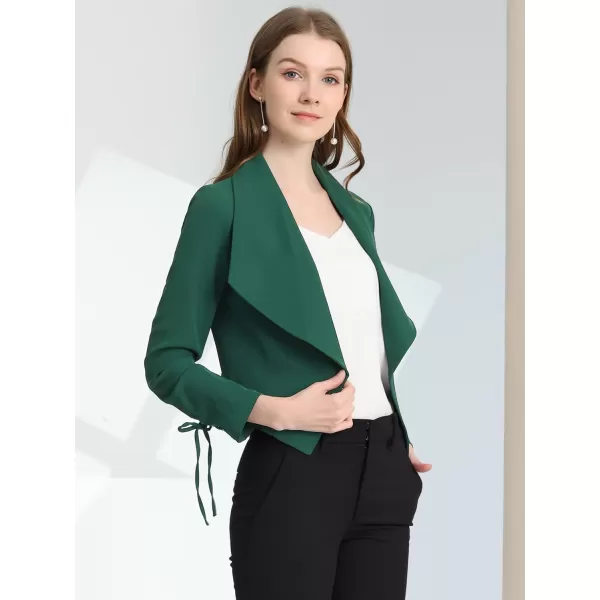 Allegra K Women's Elegant Open Front Cardigan Jacket Work Office Business Suit Blazer