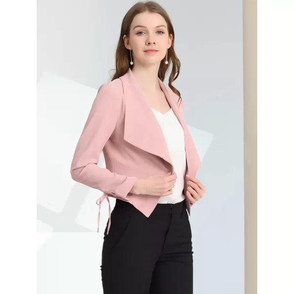 Allegra K Women's Elegant Open Front Cardigan Jacket Work Office Business Suit Blazer
