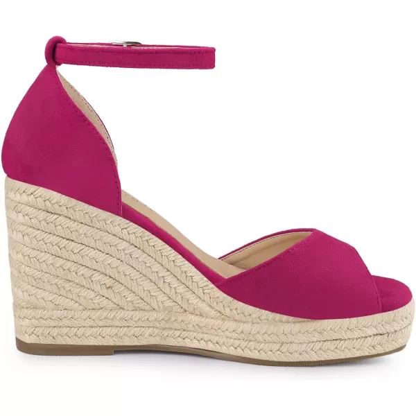 Allegra K Women's Espadrille Platform Ankle Strap Wedge Heel Sandals