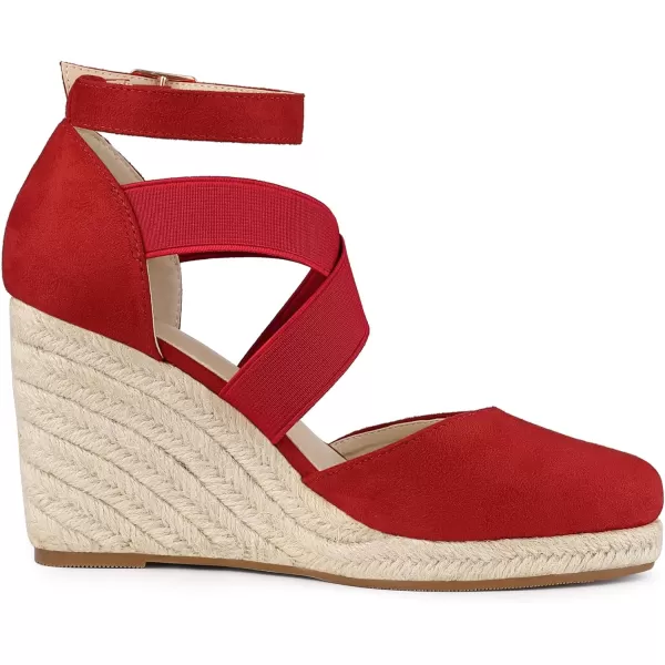 Allegra K Women's Espadrille Platform Closed Toe Wedges Heel Sandal