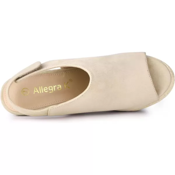 Allegra K Women's Espadrille Platform Heeled Wedges Sandals