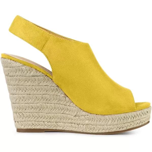 Allegra K Women's Espadrille Platform Heeled Wedges Sandals