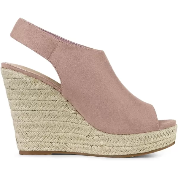 Allegra K Women's Espadrille Platform Heeled Wedges Sandals