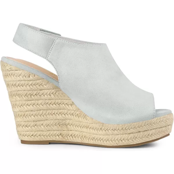 Allegra K Women's Espadrille Platform Heeled Wedges Sandals