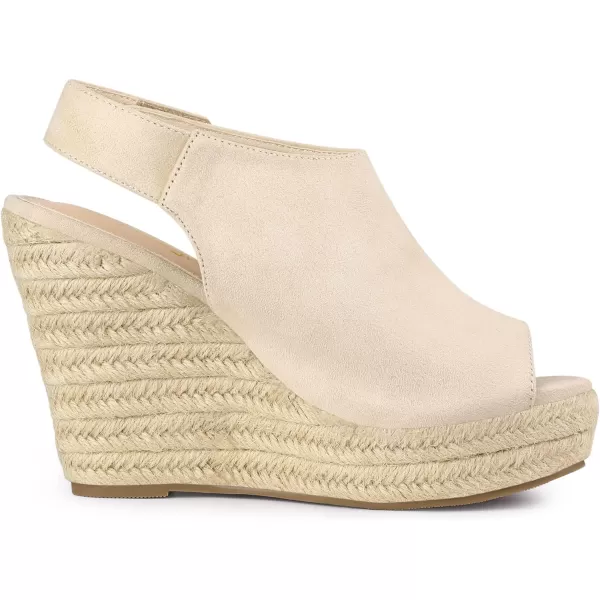 Allegra K Women's Espadrille Platform Heeled Wedges Sandals